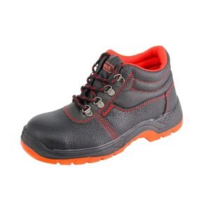 Bocanci de protectie din piele cu bombeu si lamela metalica, talpa antiperforatie, impermeabili, S3, Bruno, Gantex, unisex, negru