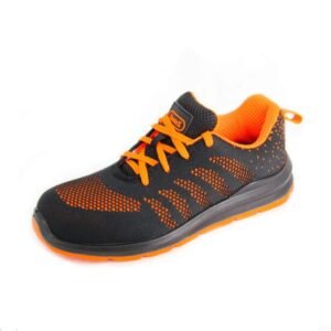 Pantofi de protectie cu bombeu metalic, S1, Petra, Gantex, negru-portocaliu