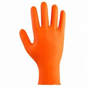 Manusi de unica folosinta din nitril, PPS DIAMOND GRIP PF, portocaliu, 100 buc