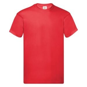Tricou de lucru la baza gatului, 165gsm, Fruit of The Loom, rosu