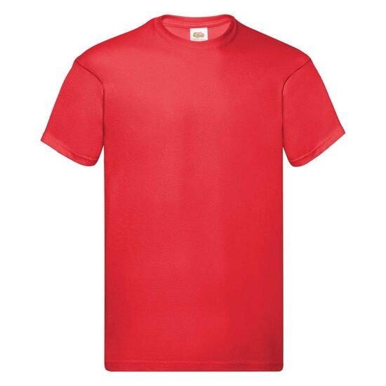 Tricou de lucru la baza gatului, 165gsm, Fruit of The Loom, rosu